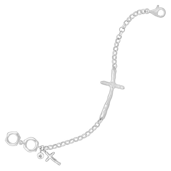 Silpada 'in Good Faith' Organic Cross Bracelet in Sterling Silver - Picture 2 of 2